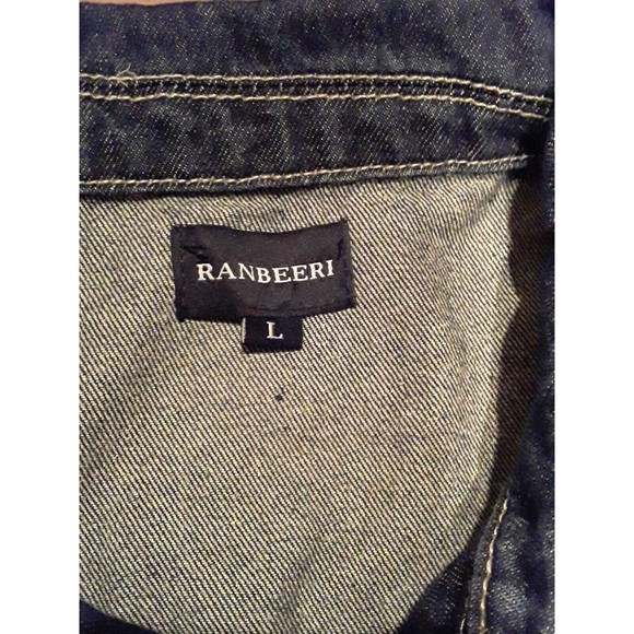 Womens Jacket, Ranbeeri Denim Blue Jacket  Coat Women's Size Large - Picture 3 of 3